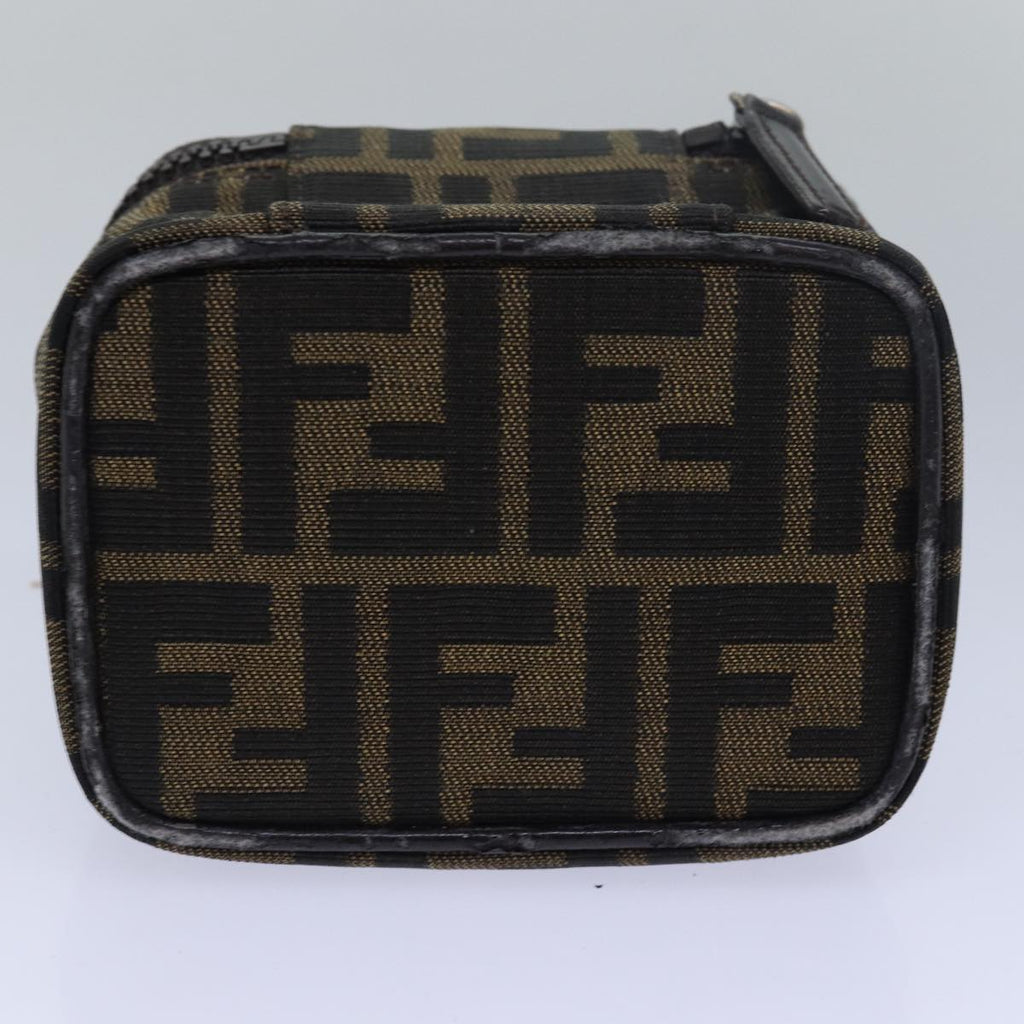 FENDI Zucca Canvas Vanity Pouch Brown Blackyb585
