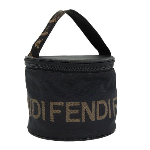 FENDI Hand Bag Canvas Brown Blackyb646