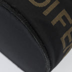 FENDI Hand Bag Canvas Brown Blackyb646