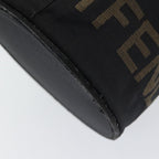 FENDI Hand Bag Canvas Brown Blackyb646
