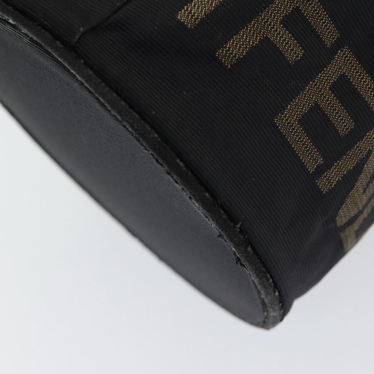 FENDI Hand Bag Canvas Brown Blackyb646