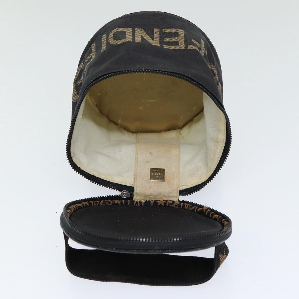 FENDI Hand Bag Canvas Brown Blackyb646