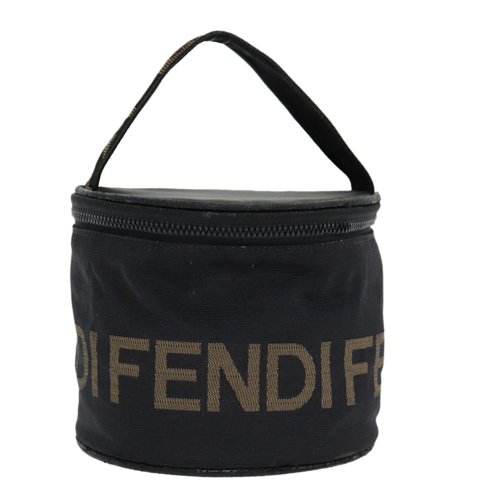 FENDI Hand Bag Canvas Brown Blackyb646
