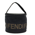 FENDI Hand Bag Canvas Brown Blackyb646