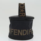 FENDI Hand Bag Canvas Brown Blackyb646