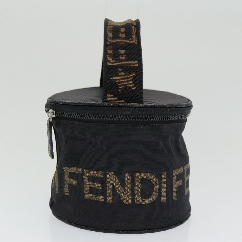 FENDI Hand Bag Canvas Brown Blackyb646