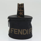 FENDI Hand Bag Canvas Brown Blackyb646