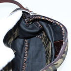 FENDI Zucca Canvas Mamma bucket Shoulder Bag Brown Blackyb648