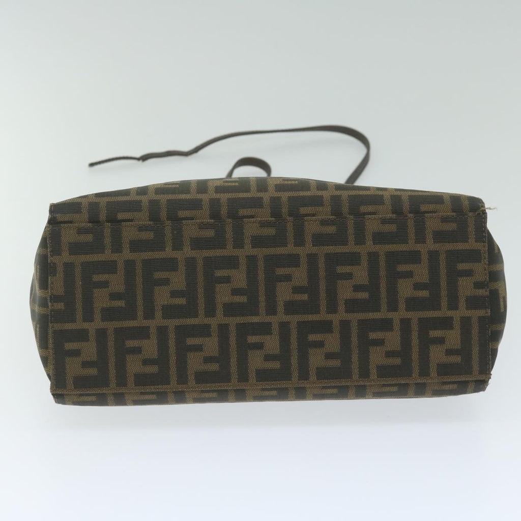 FENDI Zucca Canvas Tote Bag Black Brownyk10059