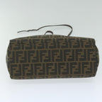FENDI Zucca Canvas Tote Bag Black Brownyk10059