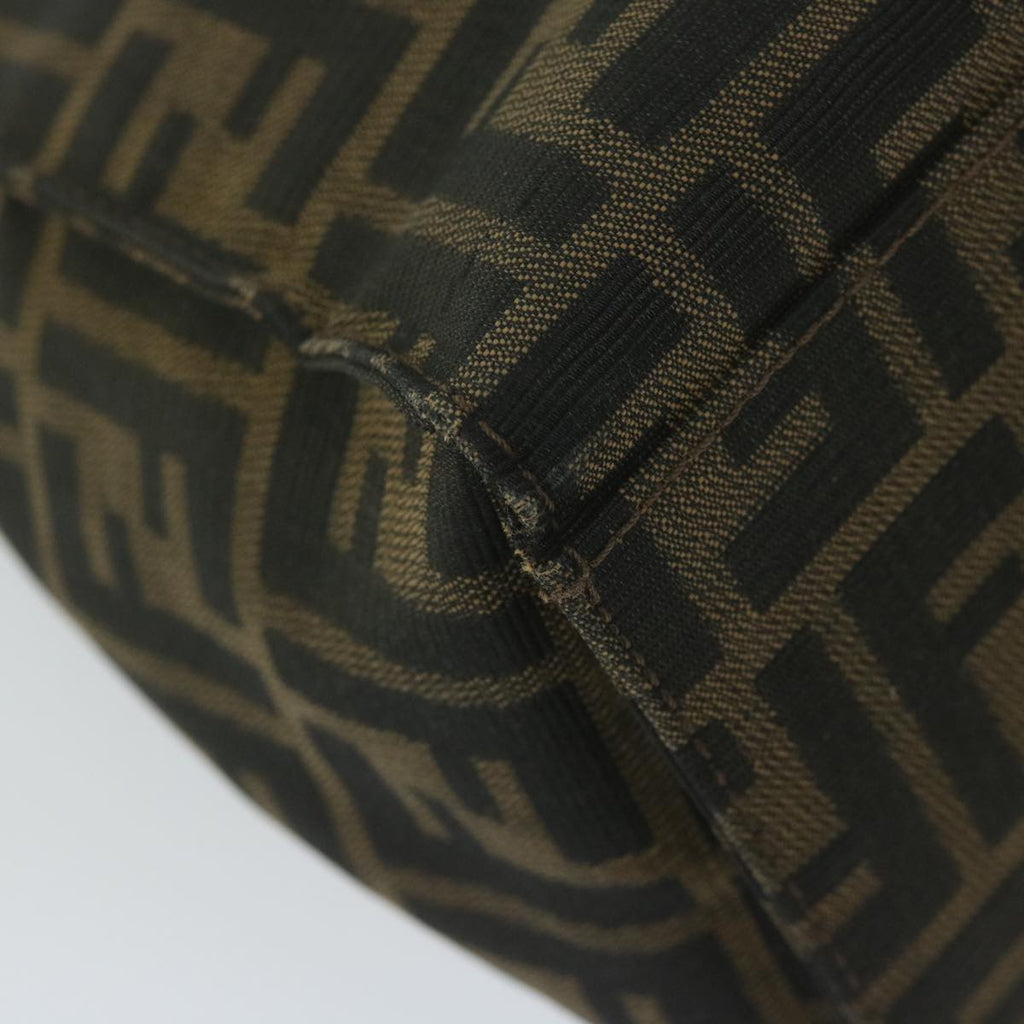 FENDI Zucca Canvas Tote Bag Black Brownyk10059