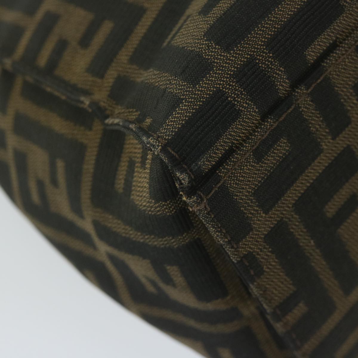 FENDI Zucca Canvas Tote Bag Black Brownyk10059