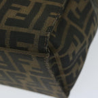FENDI Zucca Canvas Tote Bag Black Brownyk10059