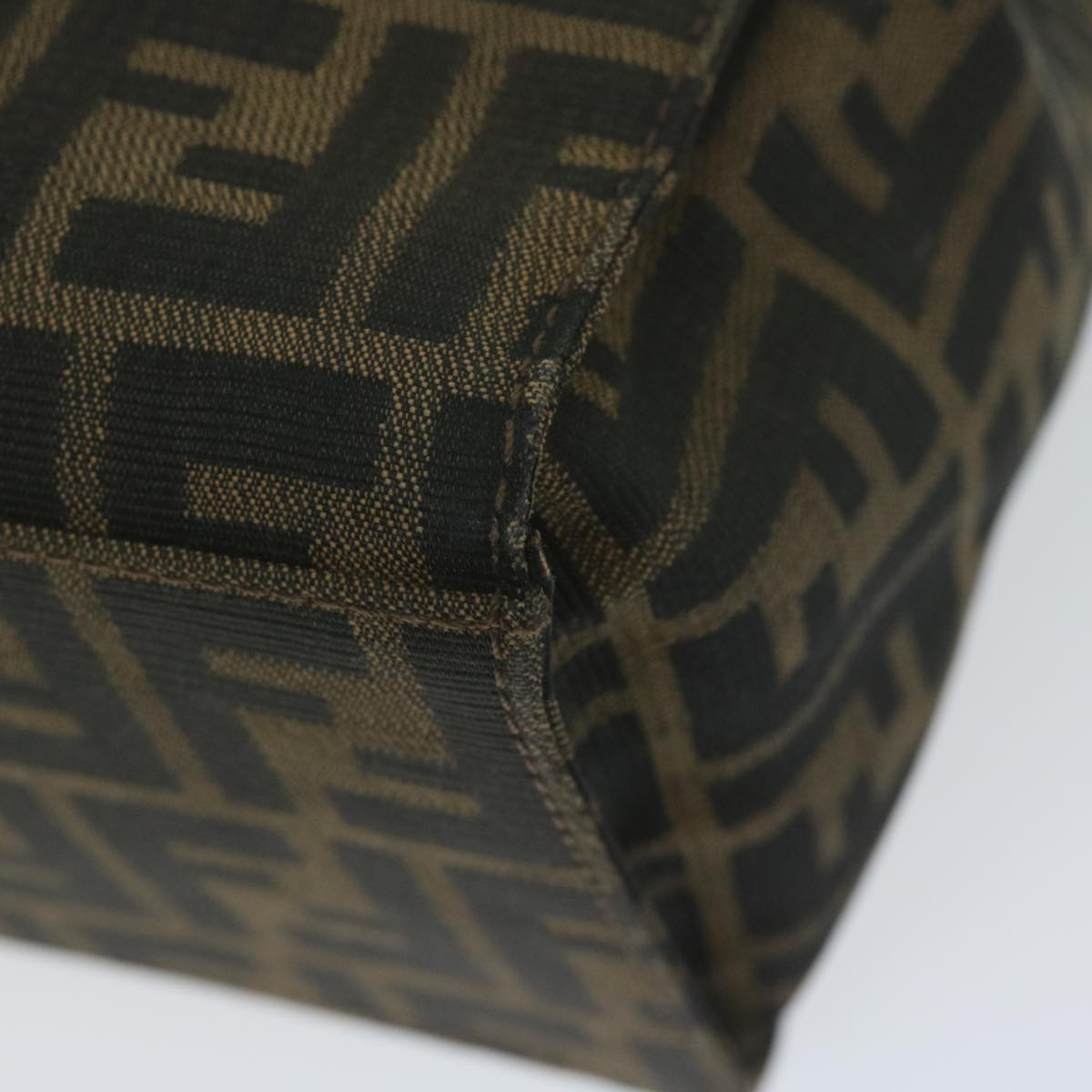 FENDI Zucca Canvas Tote Bag Black Brownyk10059