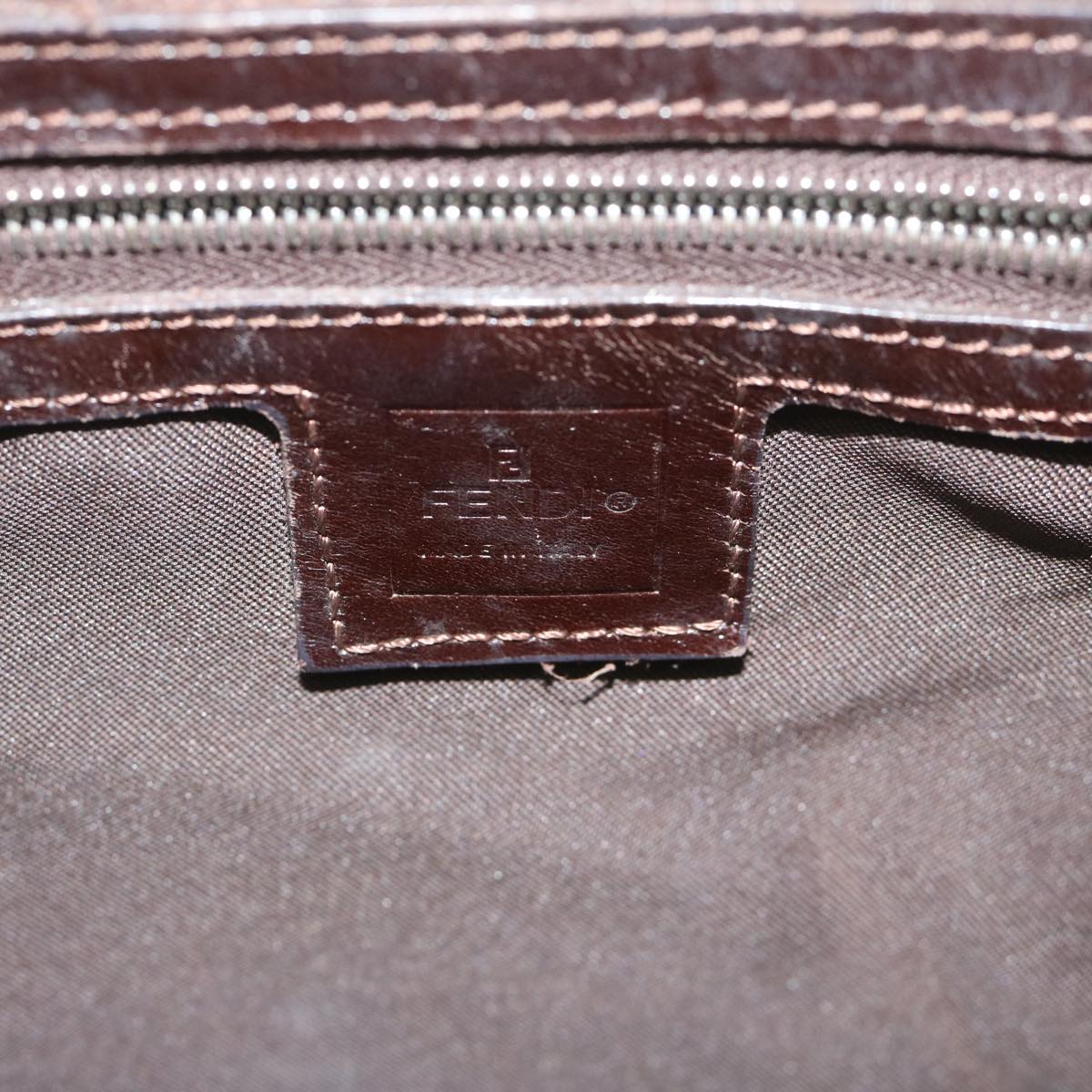 FENDI Zucca Canvas Tote Bag Black Brownyk10059