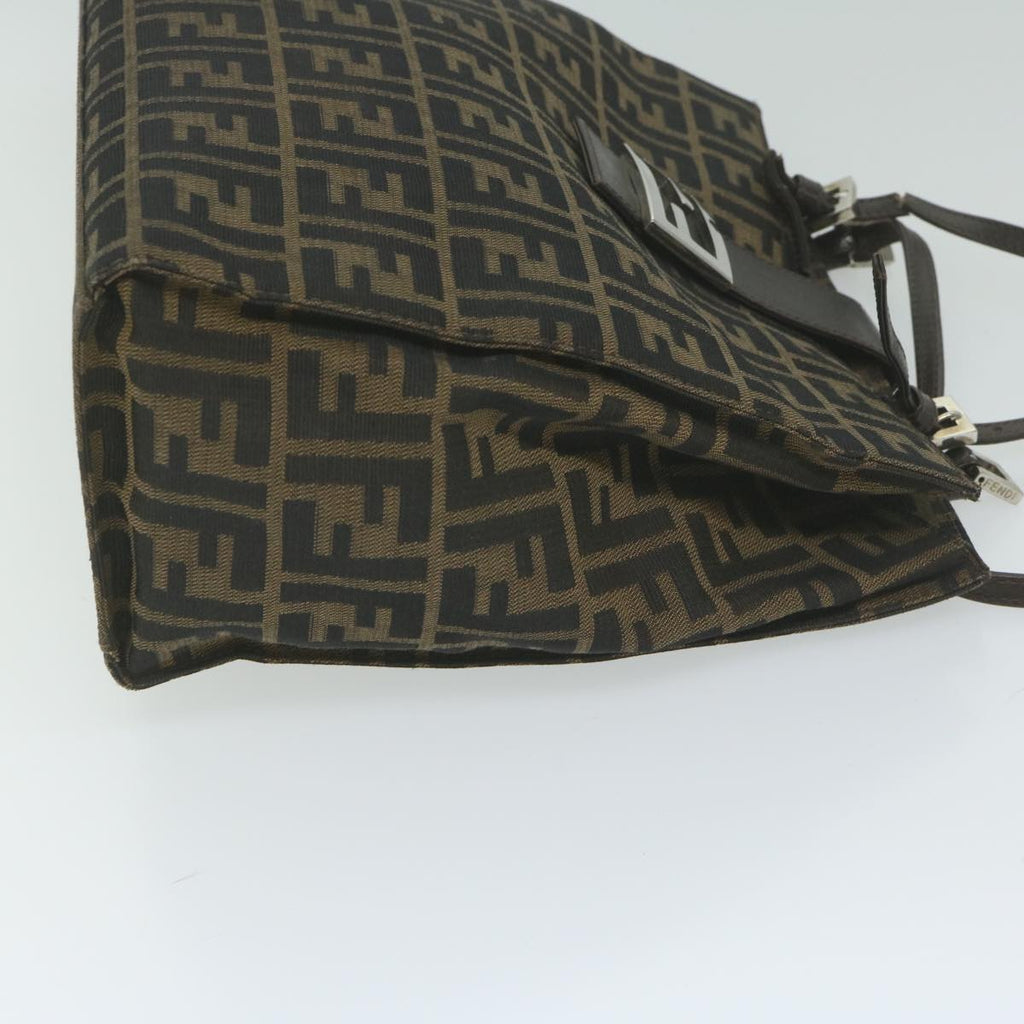 FENDI Zucca Canvas Tote Bag Black Brownyk10059