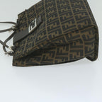 FENDI Zucca Canvas Tote Bag Black Brownyk10059