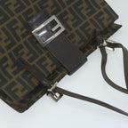 FENDI Zucca Canvas Tote Bag Black Brownyk10059