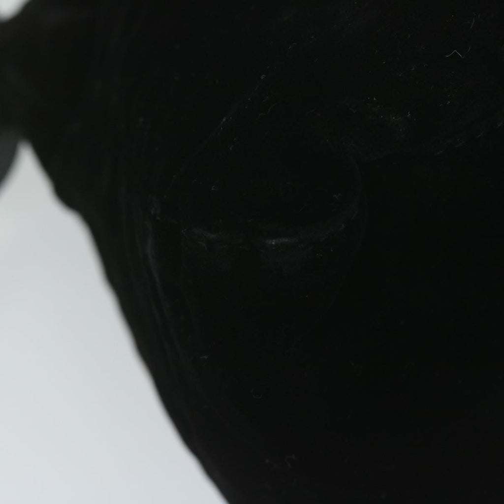 FENDI Mamma Baguette Shoulder Bag Velor Blackyk10069