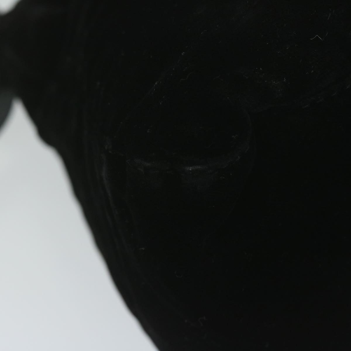 FENDI Mamma Baguette Shoulder Bag Velor Blackyk10069