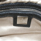 FENDI Mamma Baguette Shoulder Bag Velor Blackyk10069