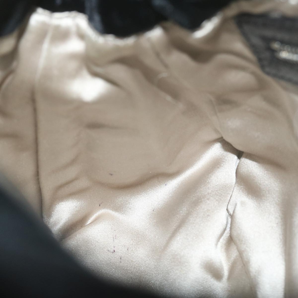 FENDI Mamma Baguette Shoulder Bag Velor Blackyk10069