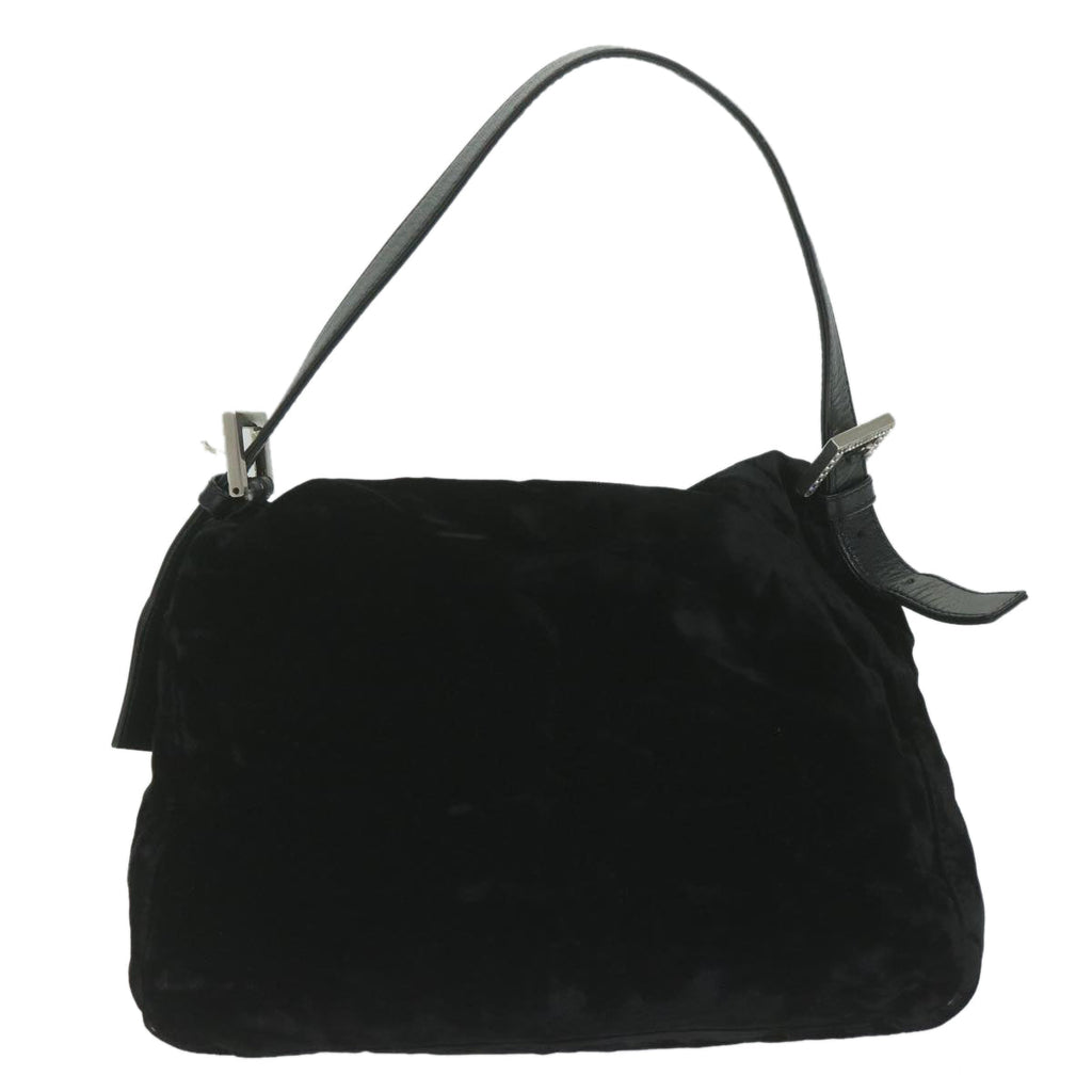 FENDI Mamma Baguette Shoulder Bag Velor Blackyk10069