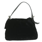 FENDI Mamma Baguette Shoulder Bag Velor Blackyk10069