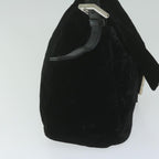 FENDI Mamma Baguette Shoulder Bag Velor Blackyk10069
