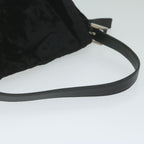 FENDI Mamma Baguette Shoulder Bag Velor Blackyk10069