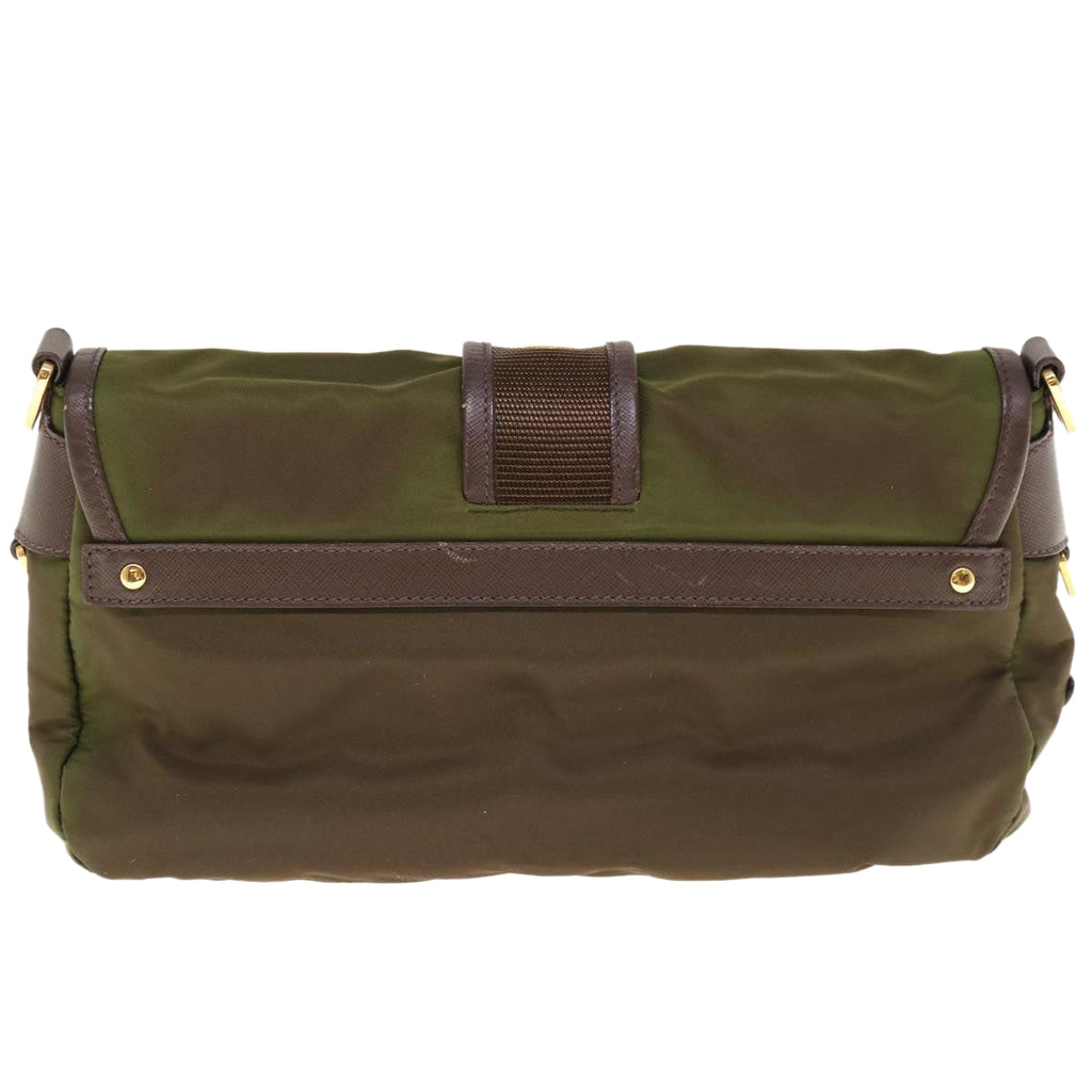 PRADA Shoulder Bag Nylon Khaki  yk10144