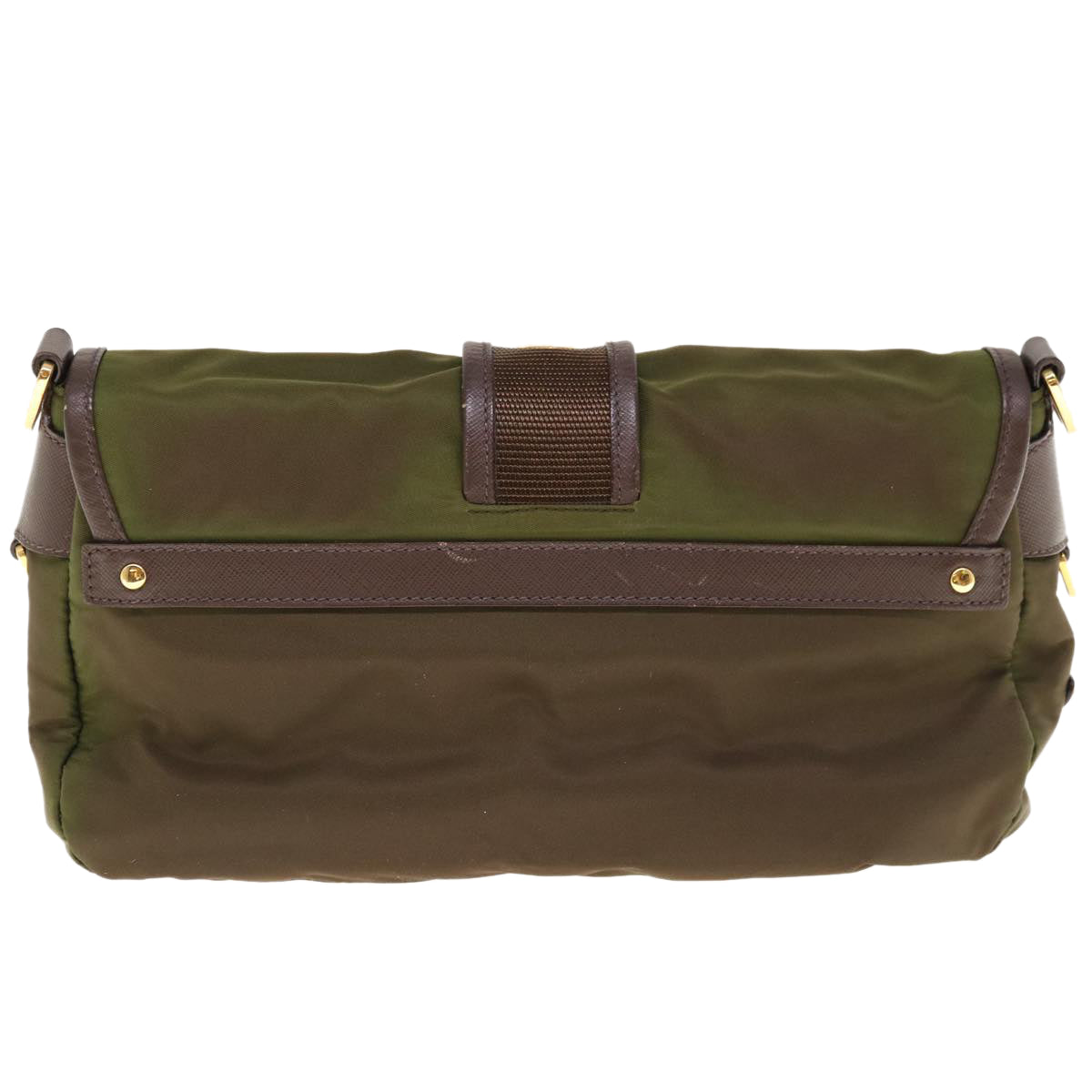 PRADA Shoulder Bag Nylon Khaki  yk10144
