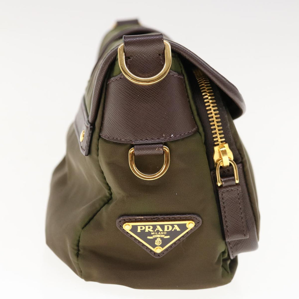 PRADA Shoulder Bag Nylon Khaki  yk10144