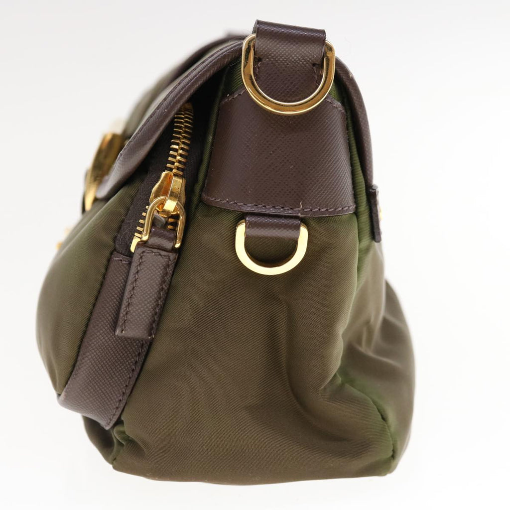 PRADA Shoulder Bag Nylon Khaki  yk10144