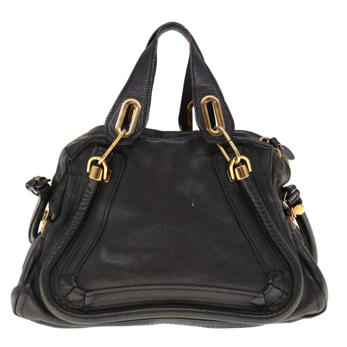 Chloe Paraty Shoulder Bag Leather 2way Black 03 11 50 yk10156