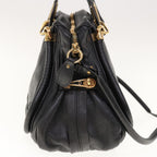 Chloe Paraty Shoulder Bag Leather 2way Black 03 11 50 yk10156