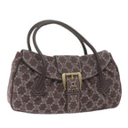 CELINE Paris Macadam Canvas Hand Bag Brown 10161