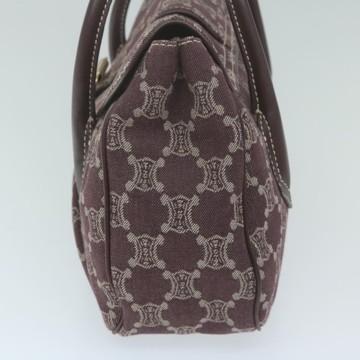 CELINE Paris Macadam Canvas Hand Bag Brown 10161