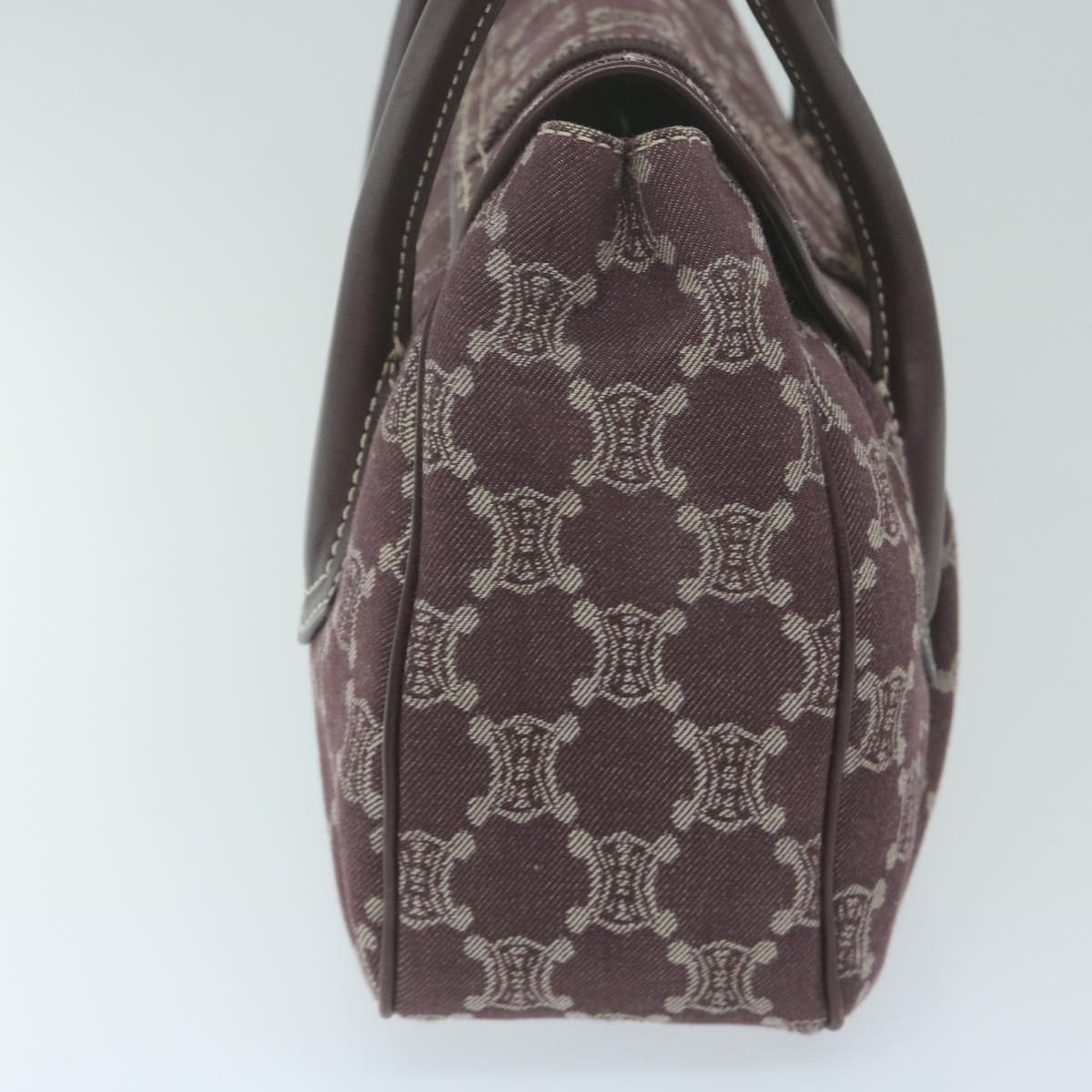 CELINE Paris Macadam Canvas Hand Bag Brown 10161