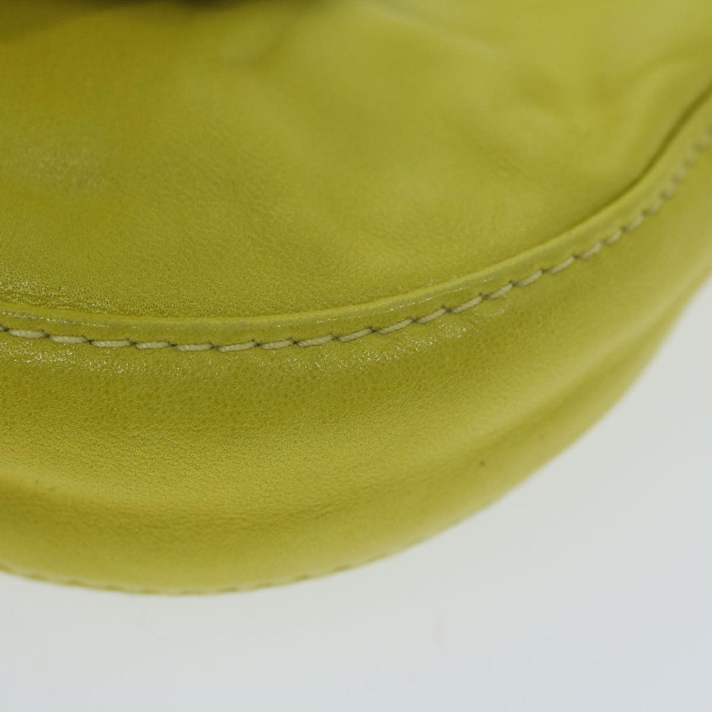 FENDI Mini Croissant Hand Bag Leather Yellowyk10174A