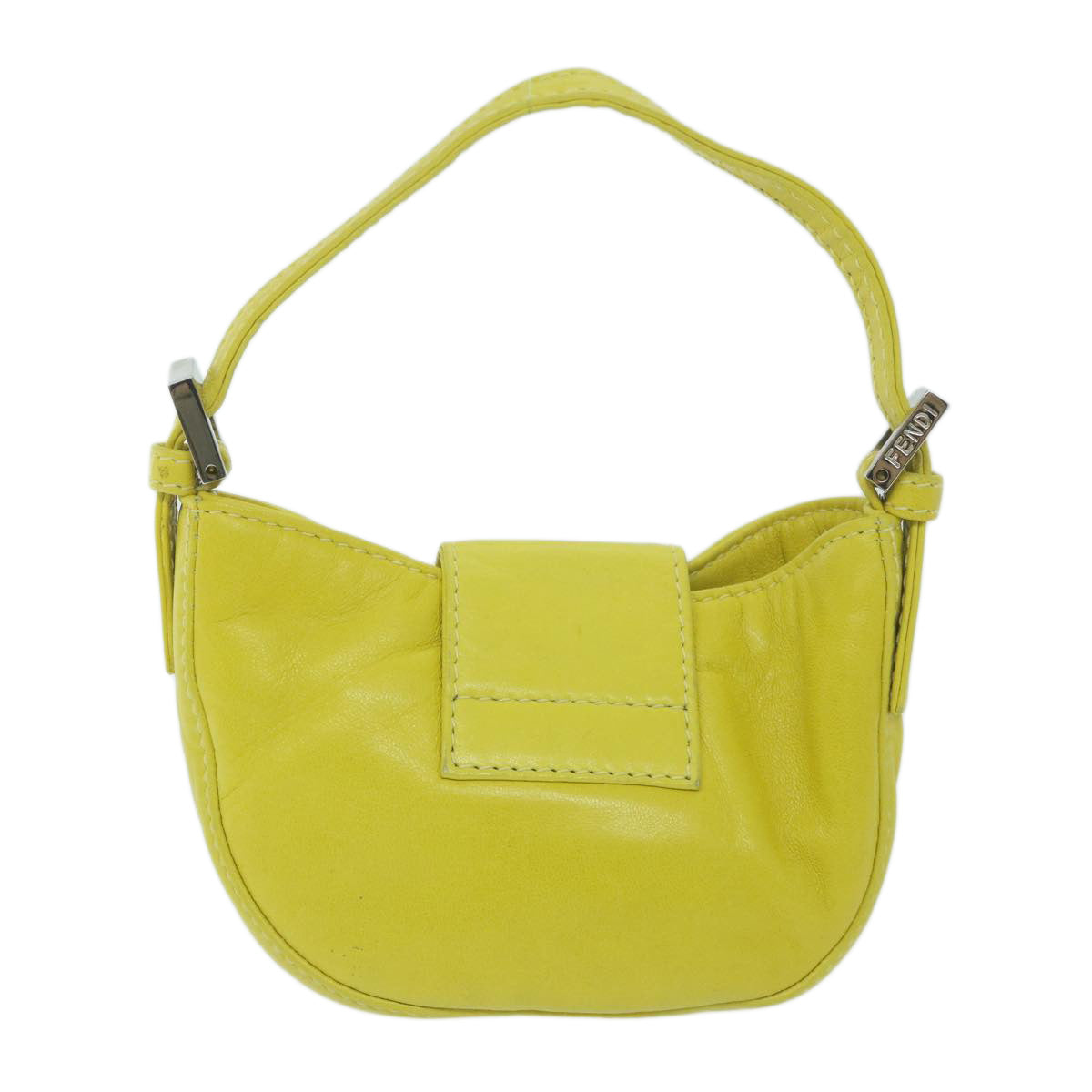 FENDI Mini Croissant Hand Bag Leather Yellowyk10174A