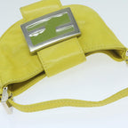 FENDI Mini Croissant Hand Bag Leather Yellowyk10174A