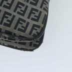 FENDI Zucchino Canvas Mamma Baguette Shoulder Bag Navyyk10215