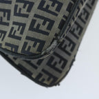 FENDI Zucchino Canvas Mamma Baguette Shoulder Bag Navyyk10215