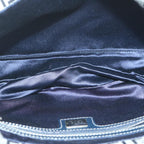 FENDI Zucchino Canvas Mamma Baguette Shoulder Bag Navyyk10215