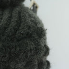 FENDI Mamma Baguette Shoulder Bag Wool Grayyk10246