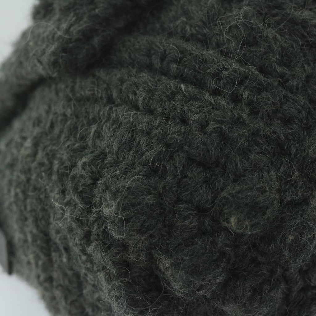 FENDI Mamma Baguette Shoulder Bag Wool Grayyk10246