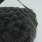 FENDI Mamma Baguette Shoulder Bag Wool Grayyk10246