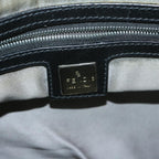 FENDI Mamma Baguette Shoulder Bag Wool Grayyk10246