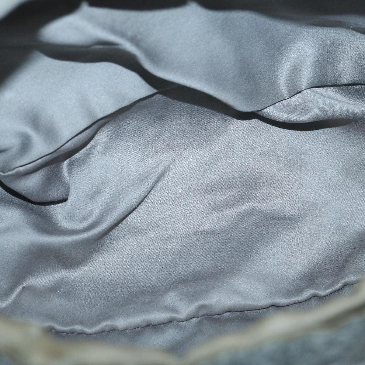 FENDI Mamma Baguette Shoulder Bag Wool Grayyk10246